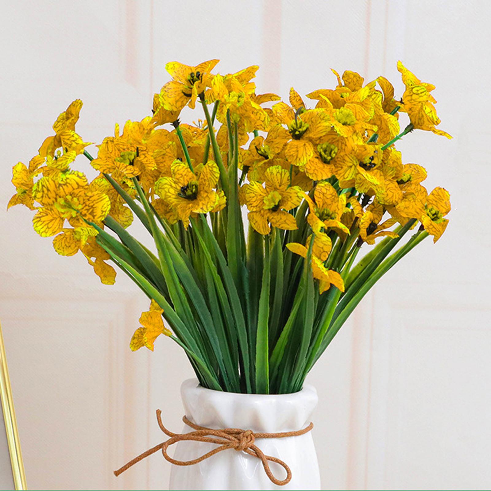 

12PC Artificial Flower Latex Real Bridal Wedding Bouquet Home Decoration 31*27*12 cm