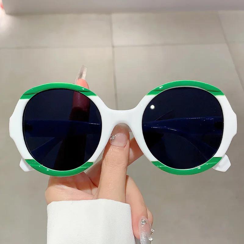 Oversized Round Vintage Sunglasses Women Men Luxury Designer Sun Glasses Big Frame Punk Eyewear UV400 Outdoor