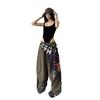 Dámský Hip Hop Odnímatelný Zadní Panel Kombinéza - Národní Trend Podlahová Délka Široké Kalhoty