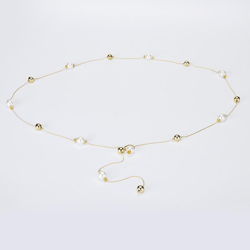 Rhinestone-Inlaid Metal Waist Chain for Dresses and Belly Dance