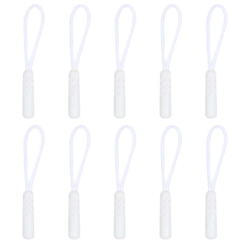 10 ks/sada 10 barevných zipů, stahovacích koncovek, náhradních sponek na lano, spony na přezku, kufr, stan, batoh, zip na šňůru