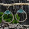 Retro Vintage Bohemian Geometric Drop Dangle Earrings For Women Ethnic Round Flower Leaf Tree Boho Earrings Female Jewelry Gift