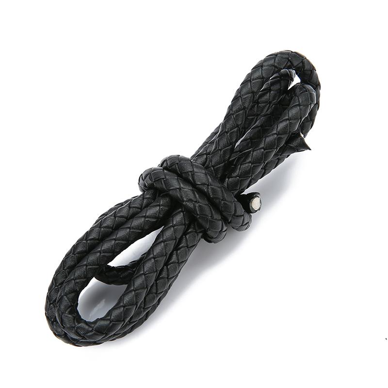 1/2 metru/balení Kulaté pletené šňůrky z pravé kůže 3/4/5/6 mm Vintage kožená šňůrka Pro výrobu kožených náramků a šperků