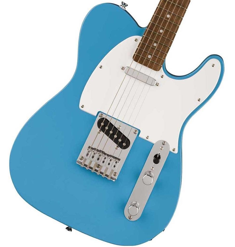 Fender Squier by Fender Squier Electric Guitar Squier Laurel White California Blue with Soft Case Sonic™ Telecaster®, Fingerboard, Pickguard,