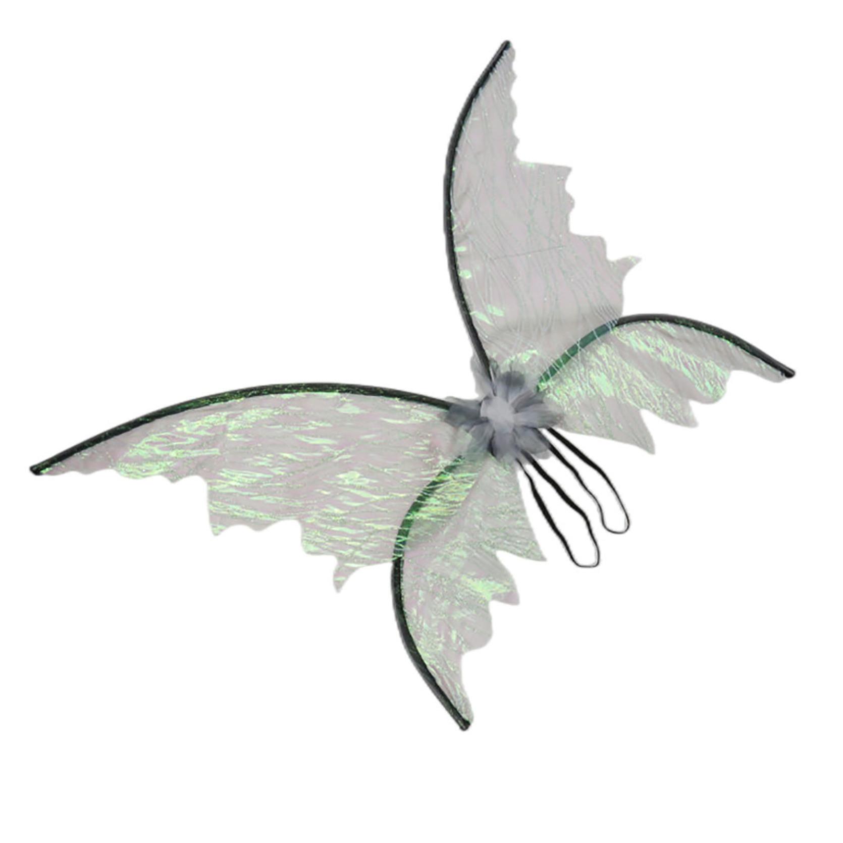 

Блестящие Крылья Ангела Эльф Косплей Бабочка Крылья Феи Хэллоуин Рождественская Вечеринка Реквизит показывает Крылья Бабочки Косплей чёрный