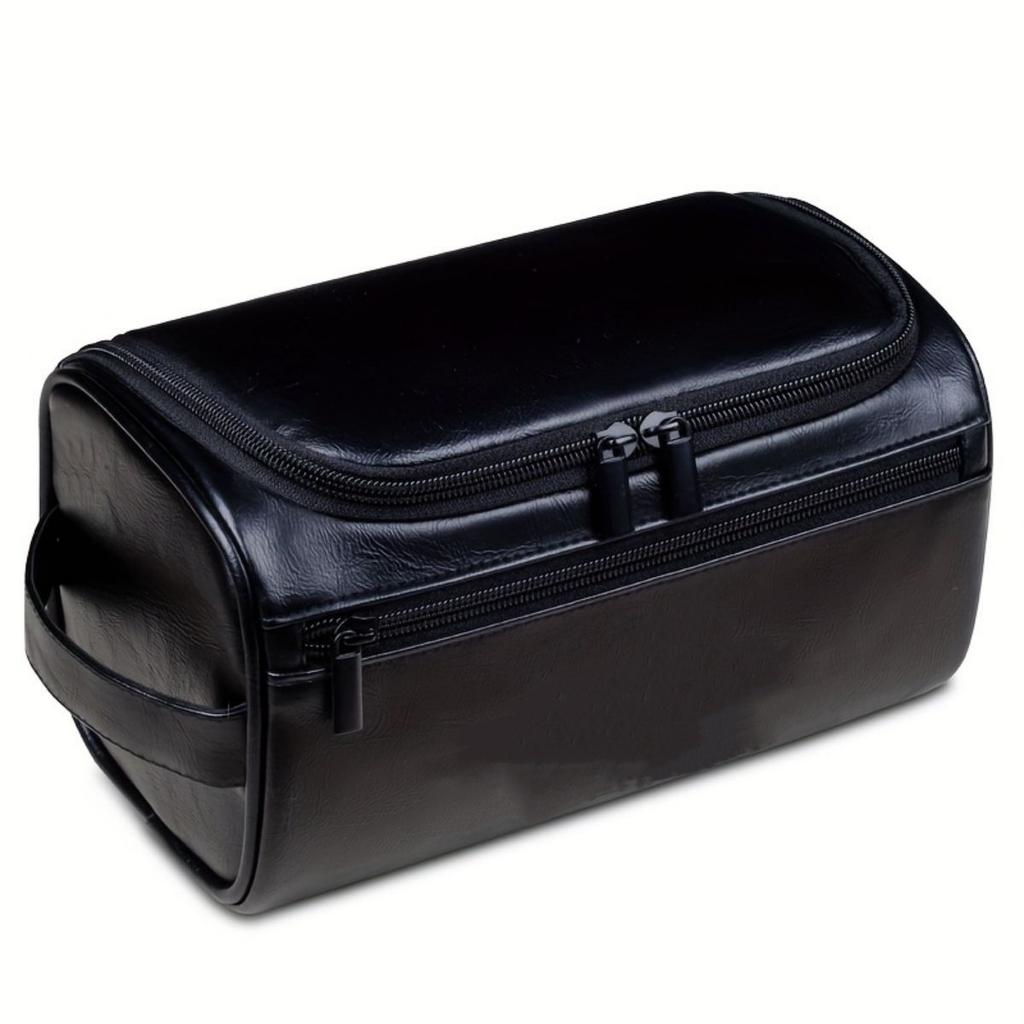 Leather Toiletry Bag for Men Women Dopp Kit Mens Hanging Toiletry Bag Travel Toiletry Bag for Traveling Large Cosmetic Bag for T
