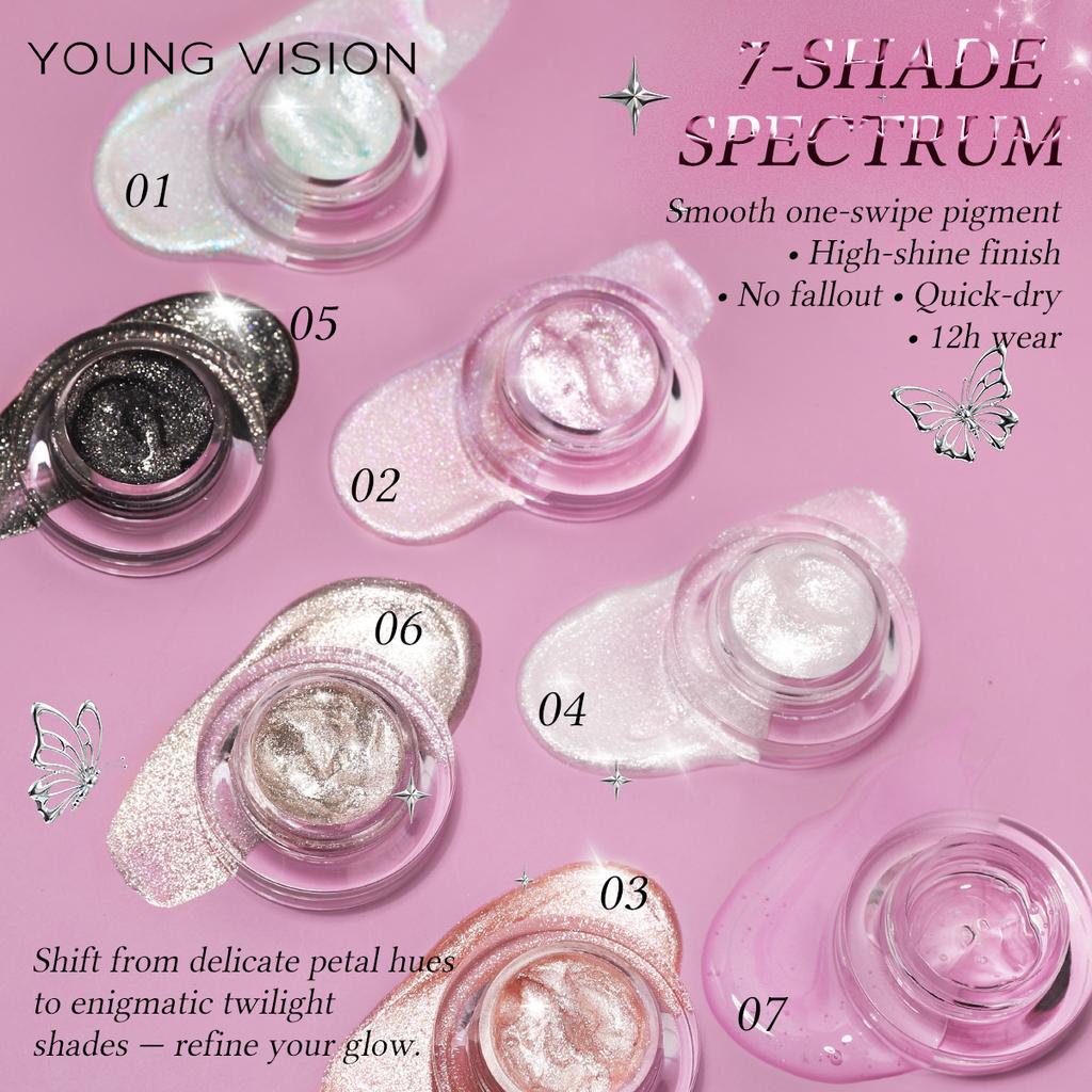 7 Color Liquid Eyeshadow Waterproof, Non-sticky Rmt Highlighter & Smoky Eyeshadow with Vivid Color Payoff Cosmetics