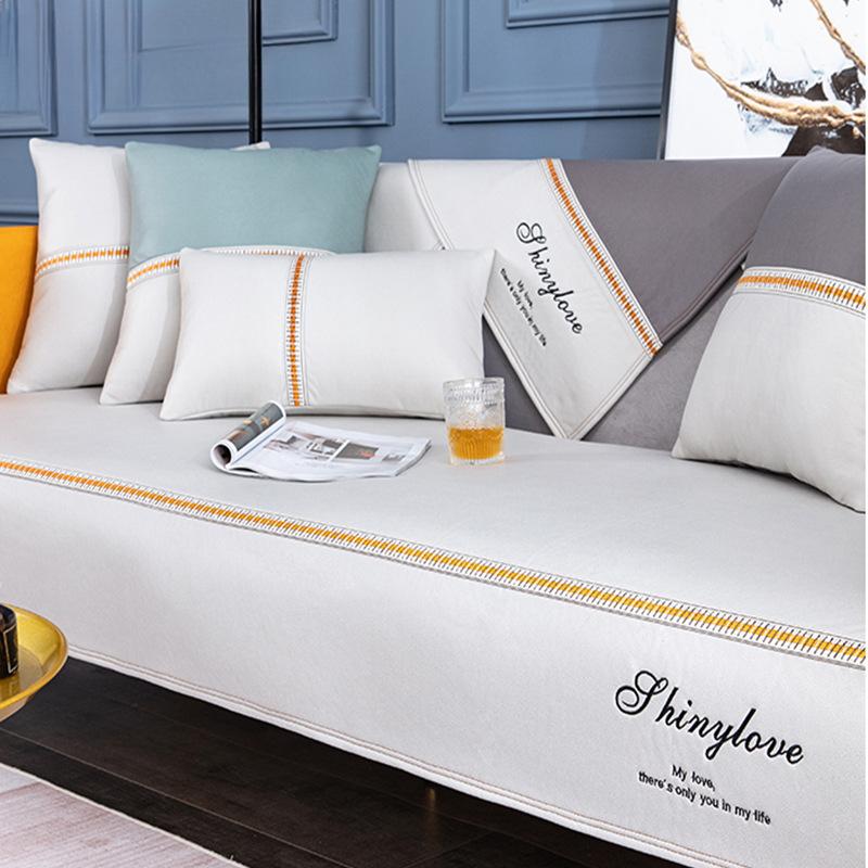 

Искусственная кожа, легкая, роскошная подушка для дивана, четыре сезона, универсальные нескользящие подушки для сидений, простые, современные, антипригарные чехлы для дивана для домашних животных 70*70