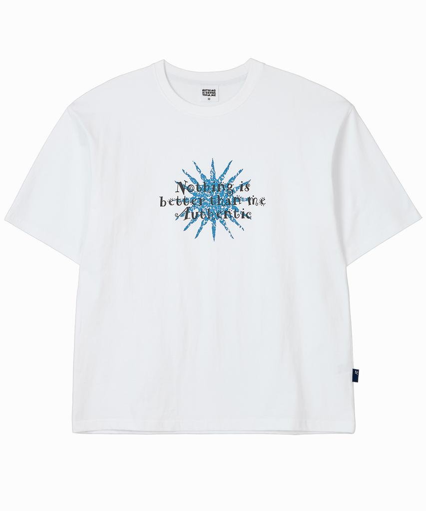 Nasttingijeubeleoldaenmi Sun Lettering Tee_White