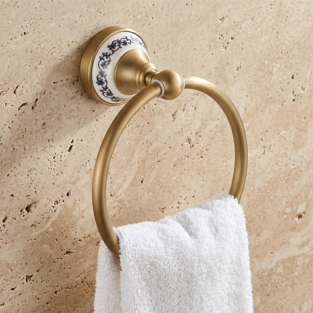 Antique Gold Towel Holder Antique Brass Finish Towel Hanger Towel Rack  Bathroom Decor