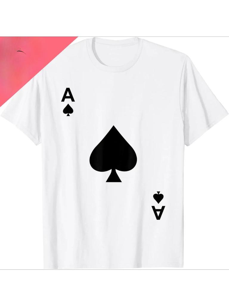 Ace of Spades Tshirt Blackjack Cards Poker 21 Teeshirt Custom Printed Graphic Print on DeUnisexd Funny Shirt Camiseta