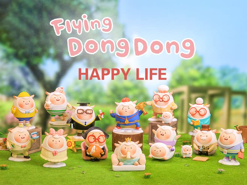 POP MART Flying Dong Dong Happy Life Series PVC & ABS Trading Figures 12-Piece Box