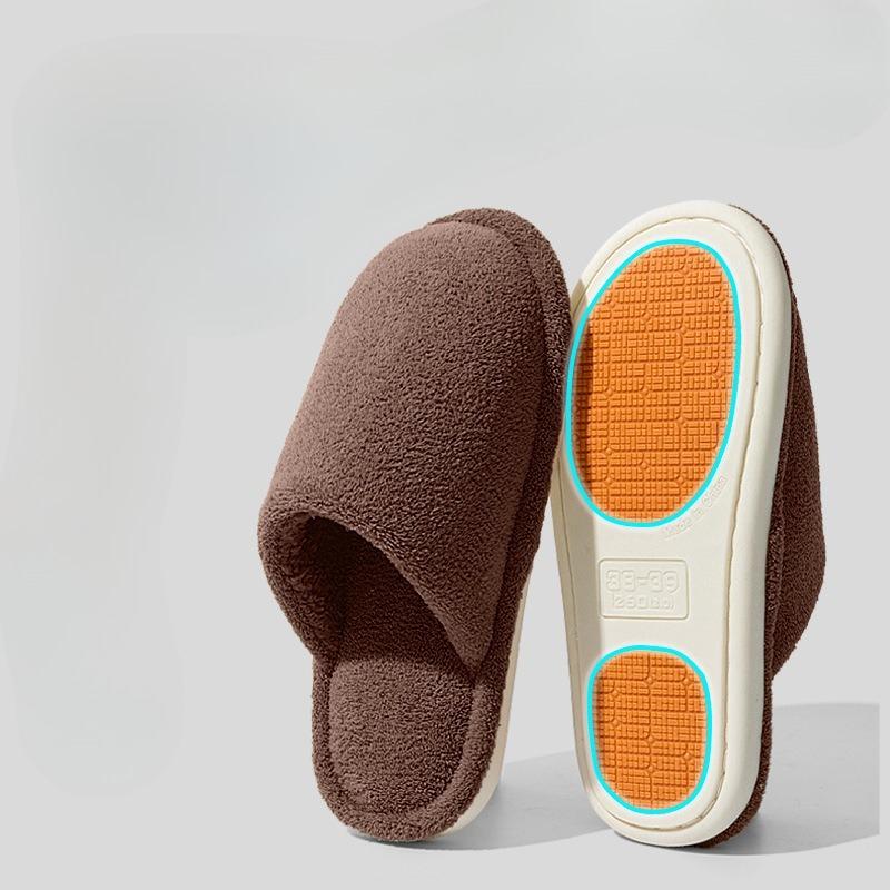 Baumwollschuhe für drinnen zu Hause, Wärme, Fleece, rutschfest und geruchshemmend