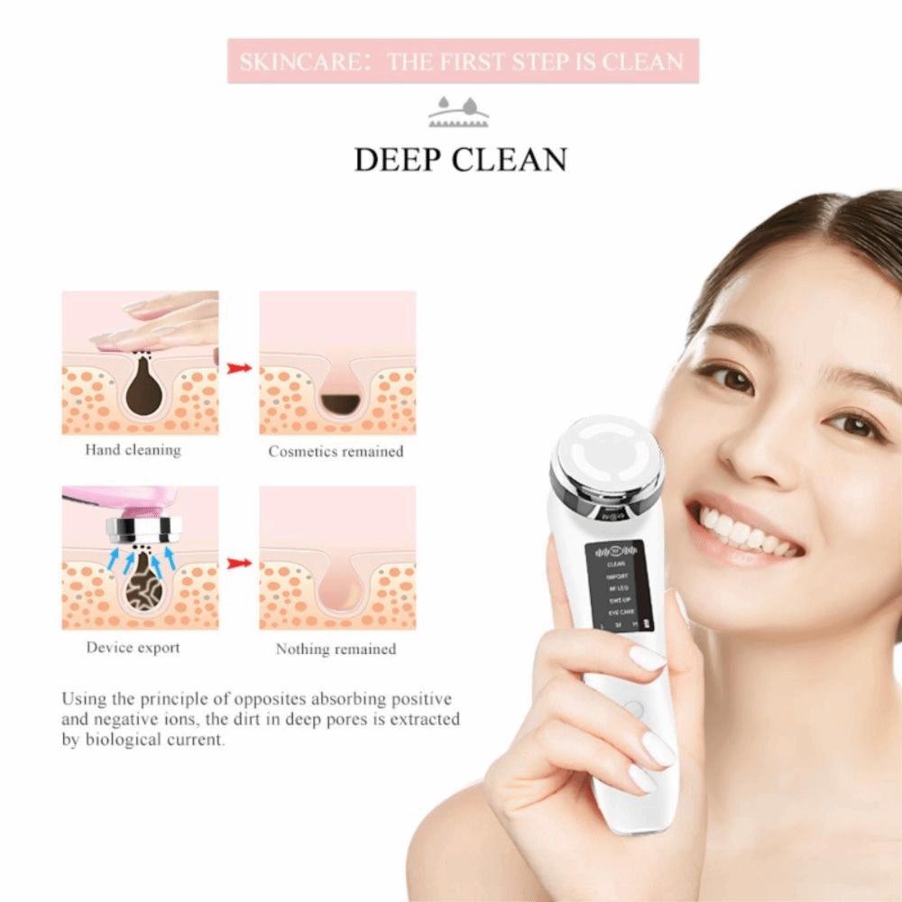 EMS Microcurrent Facial Lifting Machine 7 in 1 Face Skin Rejuvenation Device Neck Firming