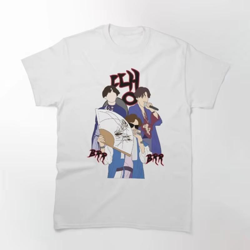 2026 Summer Hot Sale Army Bomb Ddaeng Album T Shirt Men Women Vintage Top Hip Hop Streetwear Oversized T-shirt