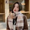 Classic Large Plaid Scarf For Men And Women Couples Korean Style Versatile Warm Neck Scarf Fashionable Gift