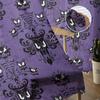 Cortinas de janela de tule roxo preto com mansão mal-assombrada de Halloween, sala de estar, organza, cortina de voile transparente, quarto, cozinha, decoração de casa