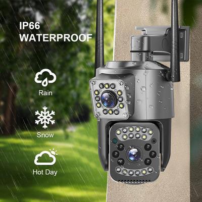 4G Wireless 360° Outdoor Dome Camera with Dual-Screen Monitors