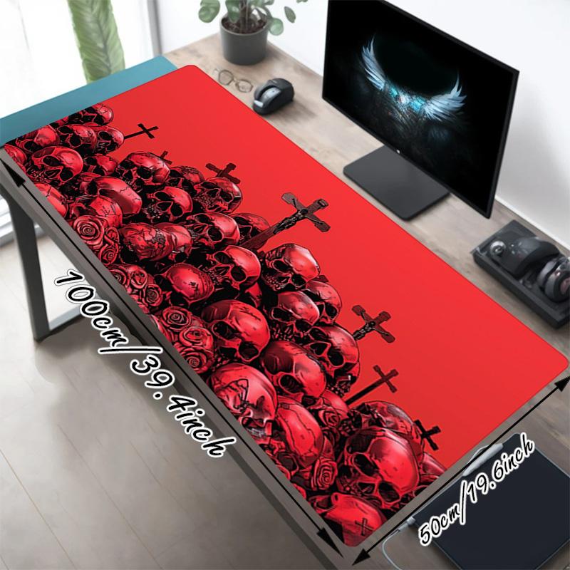 Skulls Crosses Xl Gaming Mouse Pad Nonslip Rubber Base Stitched Edge Waterproof Desk Mat For Pc Laptop Gamer Office Computer Accessories C929610