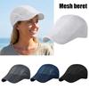 Men Women Mesh Breathable Newsboy Caps Summer Forward Cap Fashion Vintage Painter Hat Solid Color Artist Painter Hats Sun Hat