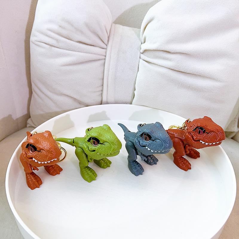 Tyrannosaurus Rex Bite Hand Toy Key Chain Creative Dinosaur Pendant Couple Bag Pendant Keyrings