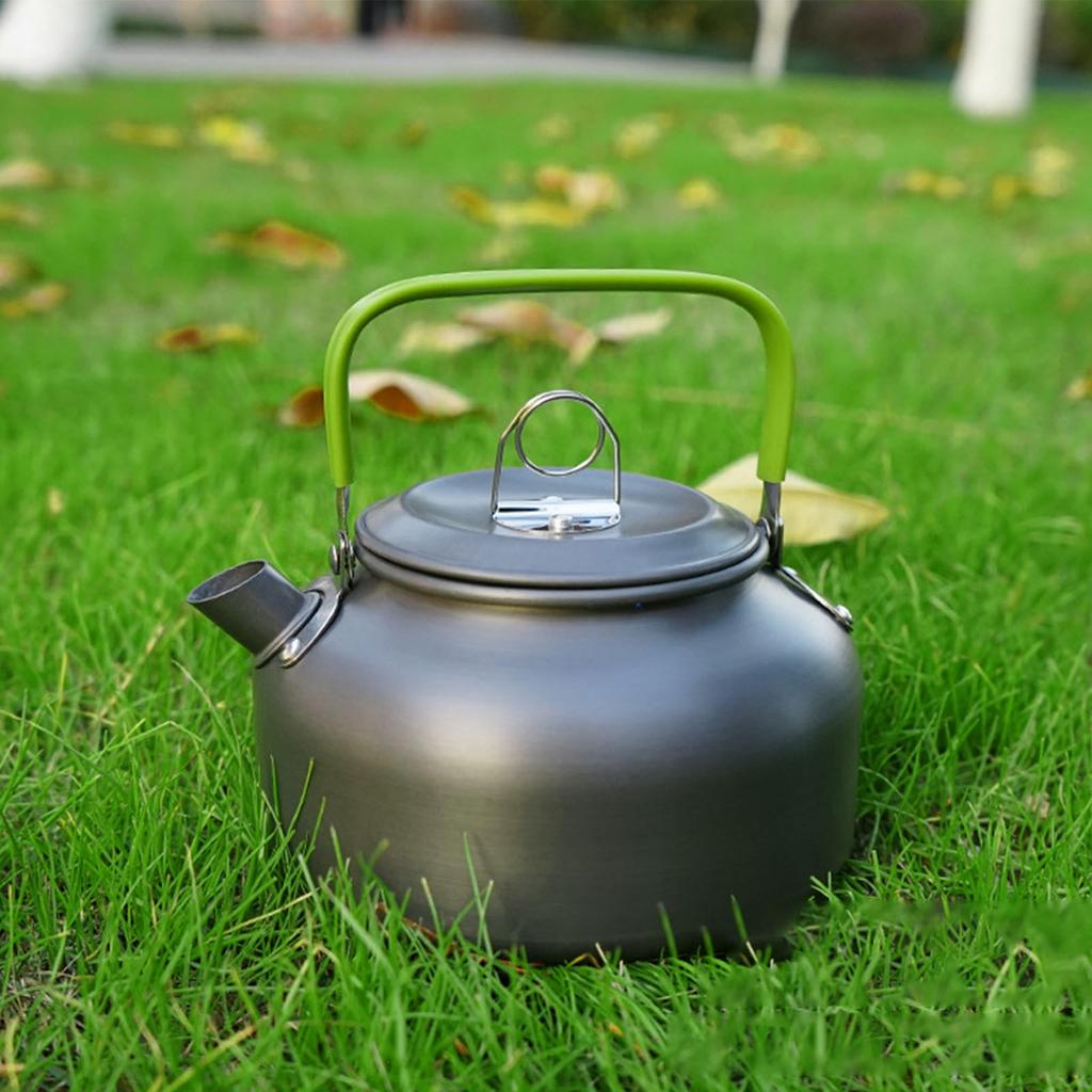 0.8L Outdoor Teapot Set Aluminum Portable Camping Coffee Pot for Hiking Fishing Picnic