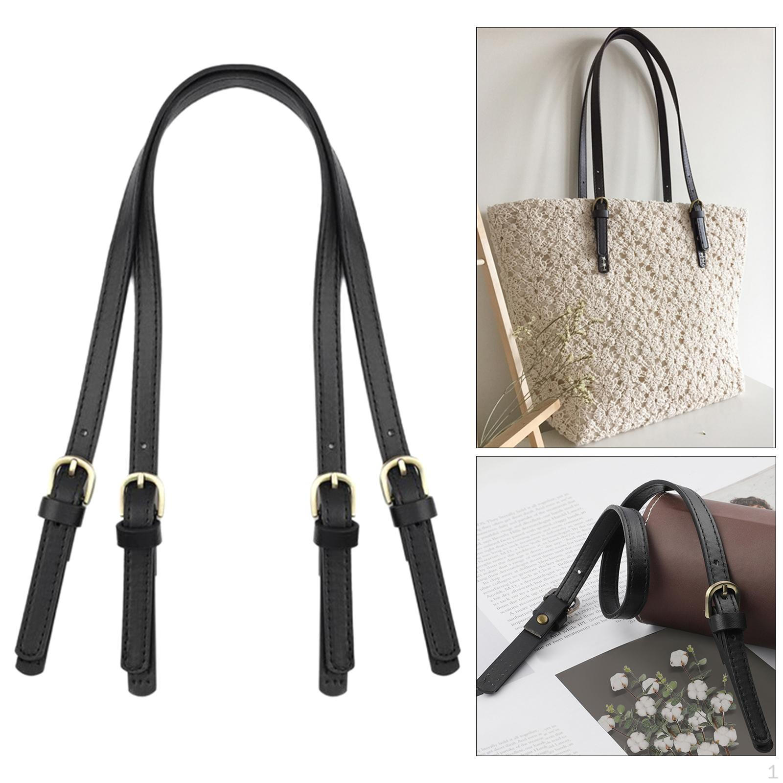 

1.5cm Width Leather Shoulder Bag Strap ,Removable Buckle, DIY Fashion Adjustable Women for Handbag Black