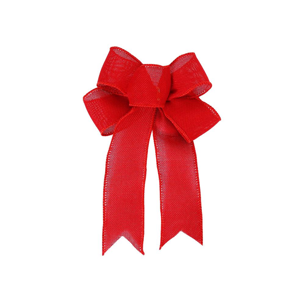 Christmas Decorations Red/Khaki Diy Bow Crafts Christmas Tree Decorations Flocking Cloth Bow Tie Charms For Christmas Atmosphere