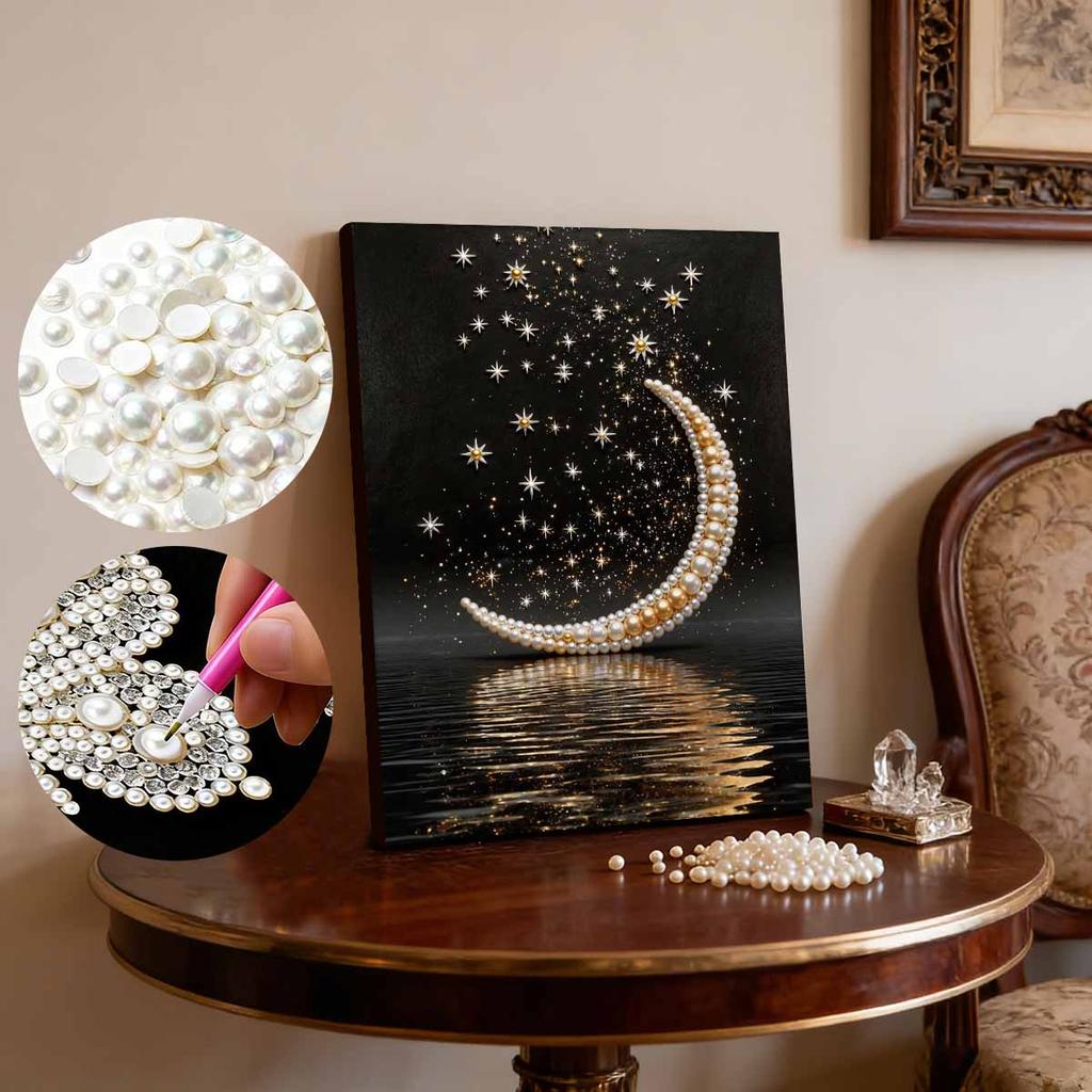 Pearl DIY The Calm Sea Surface Art Kits 15.7x19.6inch Gem Art Pearl Painting Kits Without Frame for Adults Gift Idea Home Wall Decor