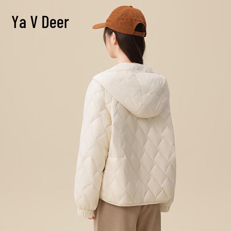 Yalu Women's Lightweight Hooded Short Duck Down Jacket