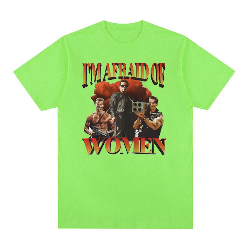 

Я боюсь женщин Спортзал Ретро Графическая футболка Мужская Готическая мода Футболки с коротким рукавом Мужская одежда Оверсайз Хлопковая футболка 4XL