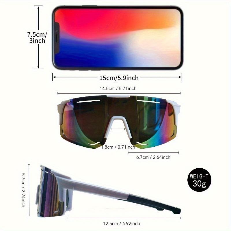 2 BUC Ochelari de Soare la Modă Stil Coreean cu Rame Mari Ochelari de Călărie Rezistenți la Vânt Ochelari Sportivi Reflectorizanți Ochelari de Schi