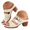 Dicke Damen-Fischmaul-Slipper mit Hohlmuster, modische und lässige Sandalen mit hohem Keilabsatz für Damen, Größe 13, Damen-Sandalen
