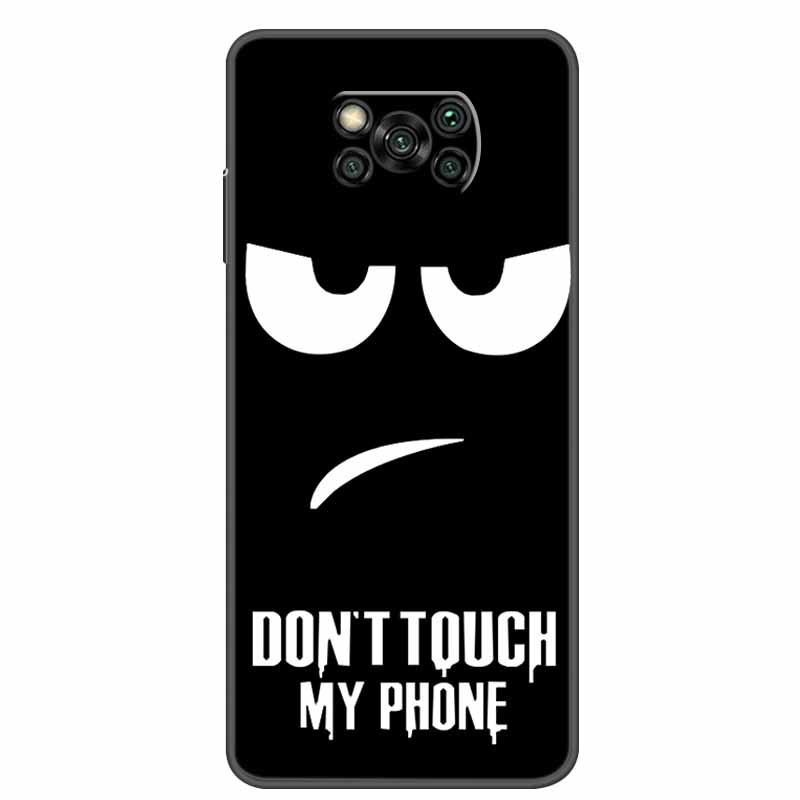 Case For POCO X3 Pro Soft Silicone TPU Black Bumper Cover For Xiaomi Poco X3 NFC Phone Back Cases PocoX3 X 3 X3Pro Cat Cartoon