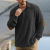 Men's  Casual Outdoor Lapel Corduroy Pullover Long-sleeved Top
