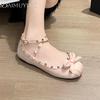 Bow Flats Ballet Shoes Women Sandals Summer Marie Janes 2025 Trend Lolita Loafers Shoes Designer New Dress Party Sandalias Mujer