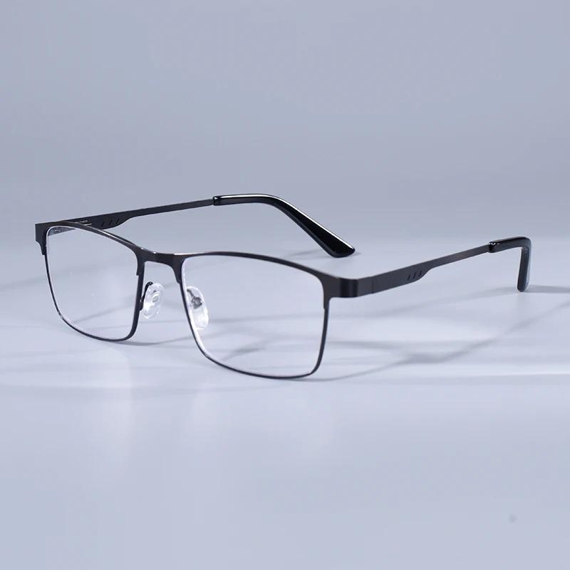 +0.75 1.25 1.5 1.75 2.0 2.25 2.75 Anti Blue Mens Glasses Men Square Metal Large Frame Reading Presbyopia Glasses Gafas Lectura