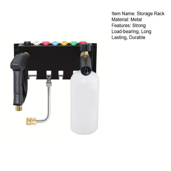 Foam Cannon Hanger Storage Rack Strong Load-bearing Rustproof Simple Installation Pressure Washer Nozzles Organizer Rack