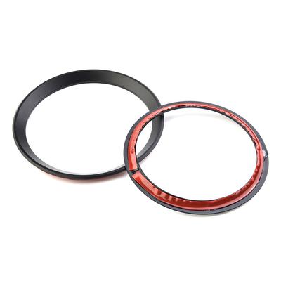 2 stuks Logo Omringende Ring Voor BMW 3 4 Serie 82 mm & 75 mm Embleem Voor Achter Zwart Accessoires