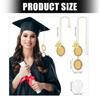Pack of 4 Memorial Necklaces Photo Frame Tassels Design for Family Remembrance Quick Photo Update Comfortable Wear