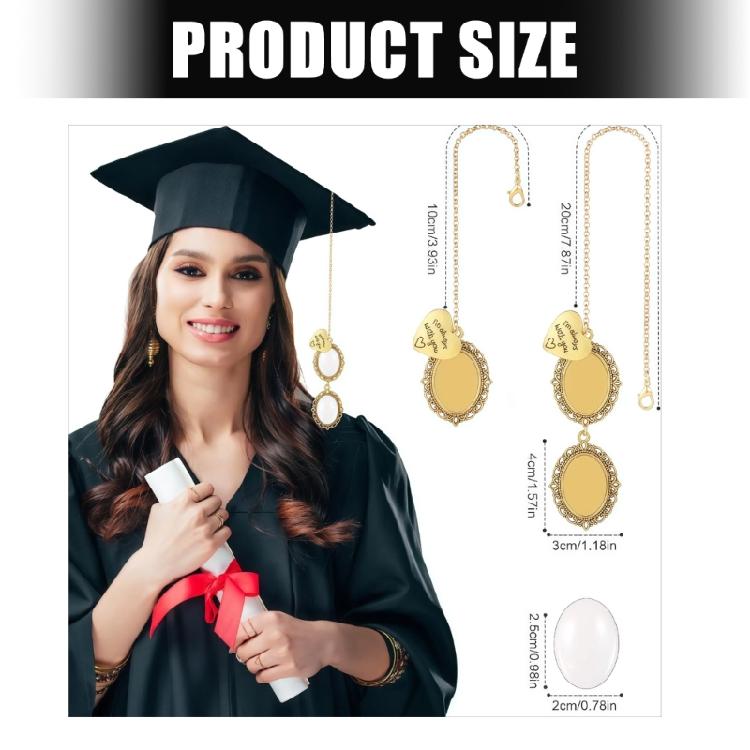 Pack of 4 Memorial Necklaces Photo Frame Tassels Design for Family Remembrance Quick Photo Update Comfortable Wear