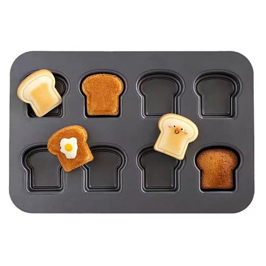 

Форма для торта из углеродистой стали, 8 ячеек, противень для выпечки из углеродистой стали, форма для маффинов, антипригарная форма для выпечки, форма для пиццы, тостов, хлеба, печенья