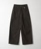 DTHIRTYONE Side-Snap Balloon Curved Pants (Brown)