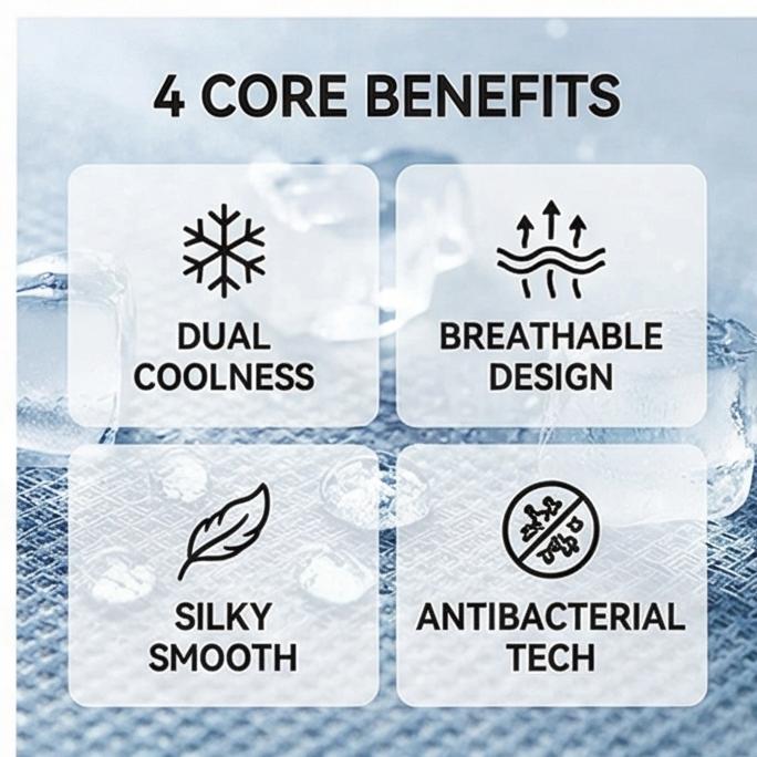 2026 New Rattan & Ice Silk Cooling Mat Set Fitted Sheet Style Soft Breathable Summer Bedding for Dorm & Home