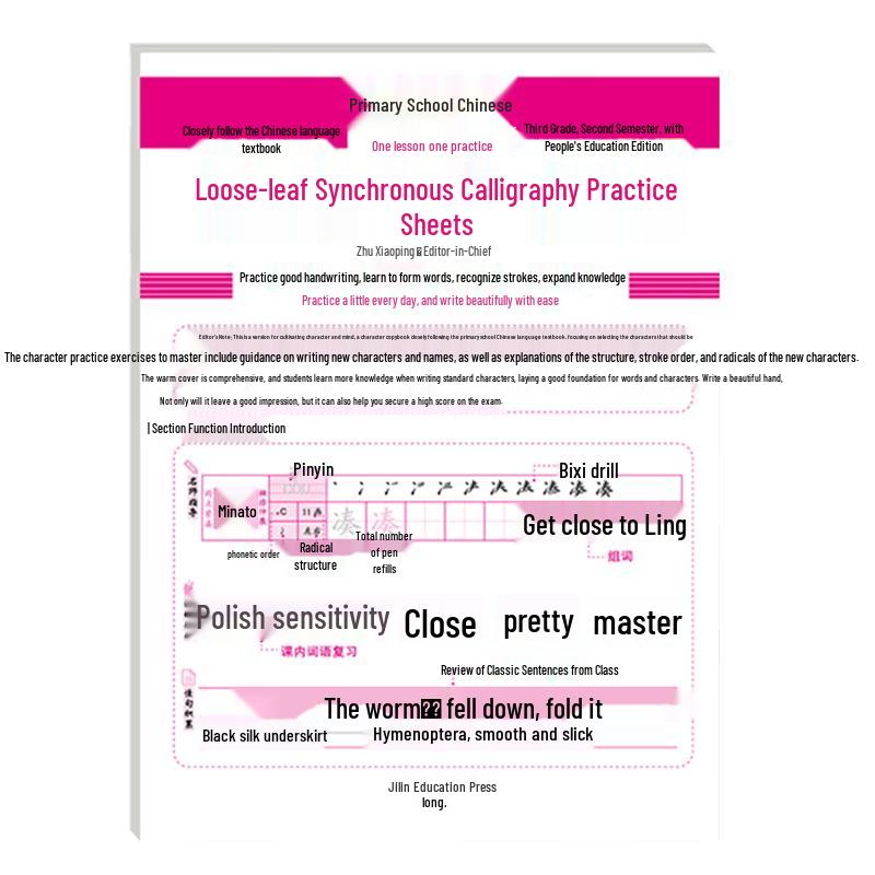 Primary School Chinese Grade 3 Lower Loose-Leaf Copybook