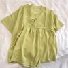 Minimalist Waffle Summer Short Sleeve Sports Women's Suit