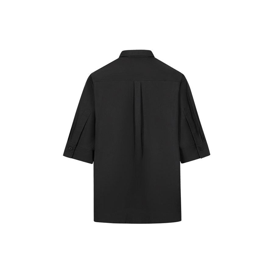 Y-3 Plain Button Long Sleeve Shirt Unisex Shirts Black H63082