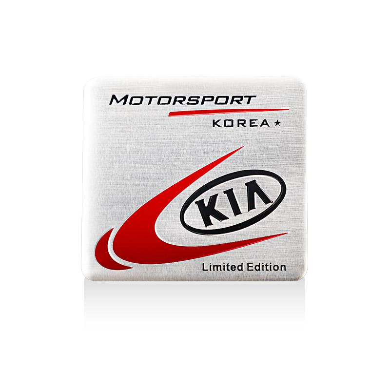 RPFU6 Car 3D Aluminum Logo Body Side Fender Decoration Stickers For KIA K9 Sportage Niro K5 Carnival EV6 EV9 EV3 K8 Stinger Forte Ceed