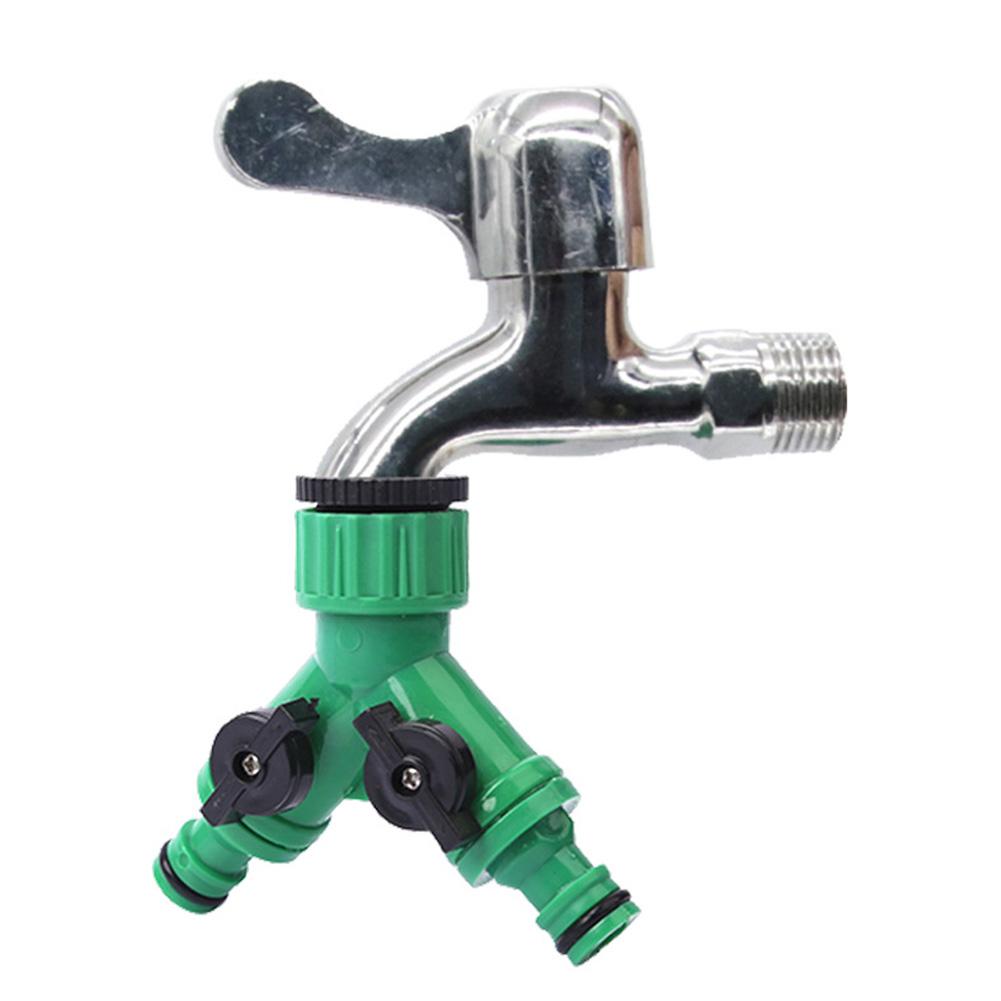 Y-type Shunt Valve Garden Irrigation System Water Hose Connector Tap Adapter 2 Y Shape Way Splitter Quick Water Controller N7B1