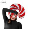 Holiday Party Hat Stripe Hat Mask Candy Cane Costume Christmas Elf Hat Christmas Candy Outfit Halloween Cosplay Costumes